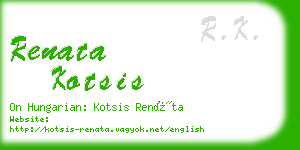 renata kotsis business card